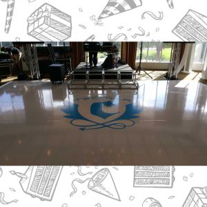 white custom dance floor wrap south florida dance floor white vinyl custom printed boca raton florida (1)