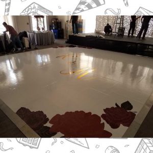 white custom dance floor wrap south florida dance floor white vinyl custom printed boca raton florida (1)