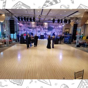 white custom dance floor wrap south florida dance floor white vinyl custom printed boca raton florida (1)