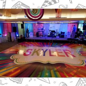 white custom dance floor wrap south florida dance floor white vinyl custom printed boca raton florida (12)