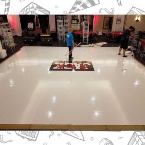 white custom dance floor wrap south florida dance floor white vinyl custom printed boca raton florida (13)