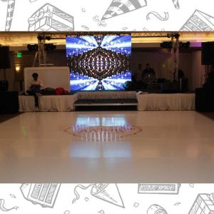 white custom dance floor wrap south florida dance floor white vinyl custom printed boca raton florida (15)