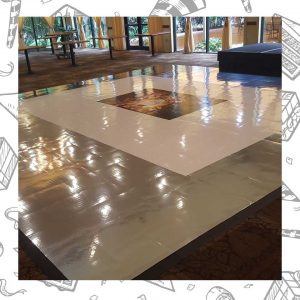 white custom dance floor wrap south florida dance floor white vinyl custom printed boca raton florida (2)