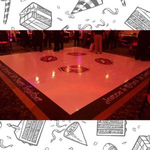 white custom dance floor wrap south florida dance floor white vinyl custom printed boca raton florida (2)