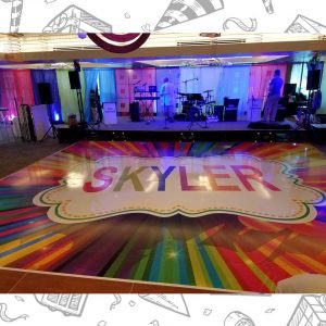 white custom dance floor wrap south florida dance floor white vinyl custom printed boca raton florida (22)