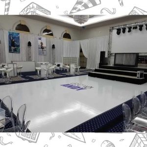 white custom dance floor wrap south florida dance floor white vinyl custom printed boca raton florida (3)