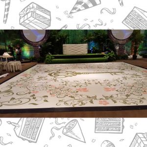 white custom dance floor wrap south florida dance floor white vinyl custom printed boca raton florida (4)