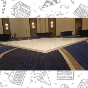 white custom dance floor wrap south florida dance floor white vinyl custom printed boca raton florida (6)