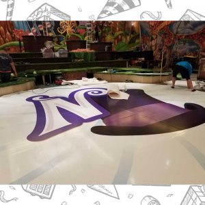 white custom dance floor wrap south florida dance floor white vinyl custom printed boca raton florida (7)