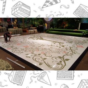 white custom dance floor wrap south florida dance floor white vinyl custom printed boca raton florida (8)