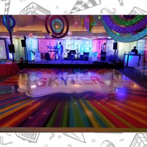 white custom dance floor wrap south florida dance floor white vinyl custom printed boca raton florida (9)